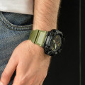 Чоловічий годинник Skmei 1520AG Black-Military Wristband тактичний з комбінованим циферблатом