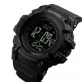 Чоловічий спортивний годинник Skmei 1356BK Black з компасом та крокоміром