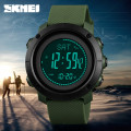 Чоловічий тактичний годинник Skmei 1427AG Army Green з компасом та крокоміром