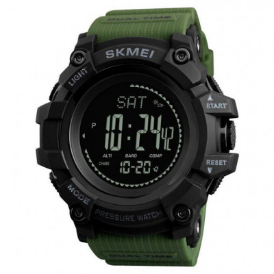 Чоловічий годинник Skmei 1358AG Army Green Smart Watch з компасом та крокоміром