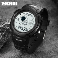 Чоловічий спортивний годинник Skmei 1820BKWT Black-white з підсвічуванням та водонепроникністю 5 ATM
