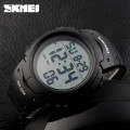 Чоловічий спортивний годинник Skmei 1068 All Black з підсвічуванням та водонепроникністю 5 ATM