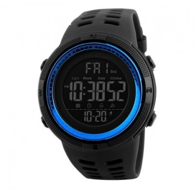 Чоловічий спортивний годинник Skmei 1251BU Black-Blue з водонепроникністю 5 ATM