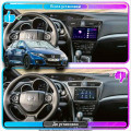 Штатная магнитола Lesko для Honda Civic IX Рестайлинг 2013-2017 экран 9" 1/16Gb Wi-Fi GPS Base