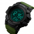 Чоловічий спортивний годинник Skmei 1356AG Army Green з компасом та крокоміром