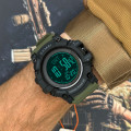 Чоловічий спортивний годинник Skmei 1356AG Army Green з компасом та крокоміром