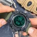Чоловічий спортивний годинник Skmei 1356AG Army Green з компасом та крокоміром