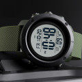 Чоловічий тактичний годинник Skmei 1434AGWT Army Green-White з електронним циферблатом та підсвічуванням