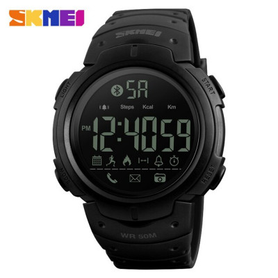 Розумний чоловічий годинник Skmei 1301BK Black з Bluetooth та фітнес-функціями