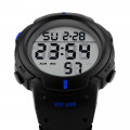 Чоловічий спортивний годинник Skmei 1068BU Black-Blue з підсвічуванням та захистом 5 ATM