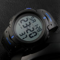 Чоловічий спортивний годинник Skmei 1068BU Black-Blue з підсвічуванням та захистом 5 ATM