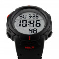 Чоловічий спортивний годинник Skmei 1068RD Black-Red з електронним циферблатом та підсвічуванням