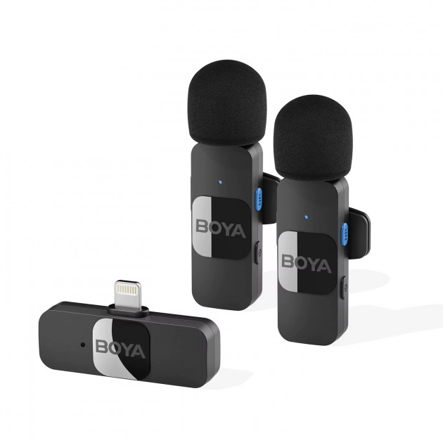 Мікрофон петличний бездротовий BOYA BY-V2 (Lightning) black