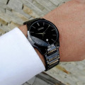 Чоловічий годинник Skmei 9140BK All Black класичний з металевим браслетом та датою