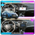 Штатная магнитола Lesko для Honda Civic IX Рестайлинг 2013-2017 экран 9" 4/64 QLED CarPlay 4G Wi-Fi GPS 360 Prime