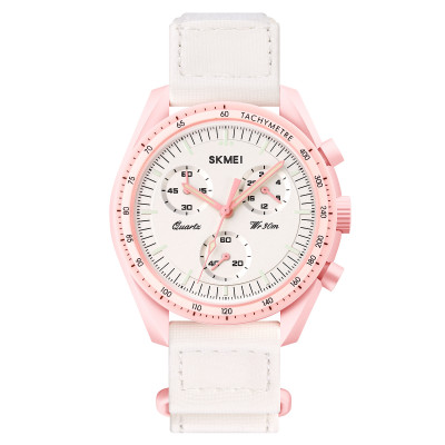 Жіночий годинник Skmei 1982PK Pink з хронографом та мінеральним склом