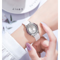 Жіночий класичний годинник Skmei 1855SIWT Silver-White зі шкіряним ремінцем та мінеральним склом