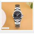 Жіночий класичний годинник Skmei 1620SIBK Silver-Black зі сріблястим металевим браслетом