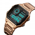 Чоловічий електронний годинник Skmei 1335RG Rose Gold у кольорі рожеве золото з таймером та секундоміром