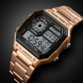 Чоловічий електронний годинник Skmei 1335RG Rose Gold у кольорі рожеве золото з таймером та секундоміром