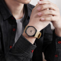 Наручний годинник Skmei 1601SAT Brown — Класична модель з мінеральним склом та шкіряним ремінцем