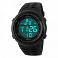Чоловічий спортивний годинник Skmei 1167BK Black з електронним циферблатом та захистом від води 5 ATM