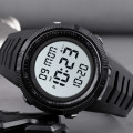 Чоловічий тактичний годинник Skmei 1632BKWT Black-White з електронним циферблатом та підсвічуванням