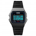 Жіночий спортивний годинник Skmei 1412TN Titanium Silver-Black з електронним циферблатом та підсвічуванням