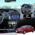 Штатная магнитола Lesko для Honda Civic Type R VIII 2006-2008 экран 9" 2/32Gb Wi-Fi GPS Base