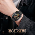 Чоловічий механічний годинник Skmei 9184BK Black з автопідзаводом та мінеральним склом