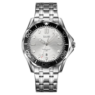 Чоловічий годинник Skmei 9276SSISI Silver-Silver Steel Strap зі сталевим браслетом та мінеральним склом