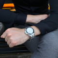 Чоловічий годинник Skmei 9276SSISI Silver-Silver Steel Strap зі сталевим браслетом та мінеральним склом