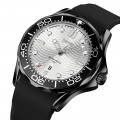 Чоловічий годинник Skmei 9276PBKSI Black-Silver з каучуковим ремінцем та мінеральним склом