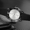 Чоловічий годинник Skmei 9276PBKSI Black-Silver з каучуковим ремінцем та мінеральним склом