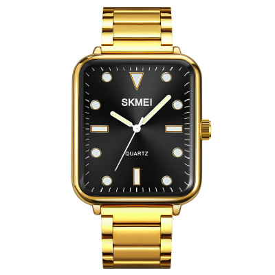 Чоловічий годинник Skmei 1954GDBK-SP Gold-Black Sun Pattern з металевим браслетом