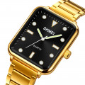 Чоловічий годинник Skmei 1954GDBK-SP Gold-Black Sun Pattern з металевим браслетом