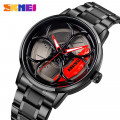 Чоловічий класичний годинник Skmei 1990B Black-Red з металевим браслетом та мінеральним склом