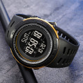 Чоловічий спортивний годинник Skmei 2070BKGD Black-Gold з електронним циферблатом та підсвічуванням