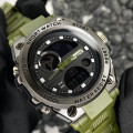 Чоловічий годинник Skmei 2031AG Army Green спортивний тактичний з комбінованим циферблатом