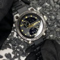 Чоловічий спортивний годинник Skmei 2031BKGD Black-Gold з комбінованим циферблатом та підсвічуванням