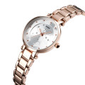 Жіночий годинник Skmei 1411RG Rose-Gold у класичному стилі з металевим браслетом