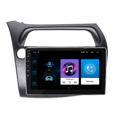 Штатная магнитола Lesko для Honda Civic Type R VIII Рестайлинг 2008-2011 экран 9" 1/16Gb Wi-Fi GPS Base