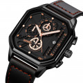 Чоловічий наручний годинник Skmei 1963BKRG Black-Rose-Gold з календарем та секундоміром