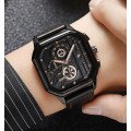 Чоловічий наручний годинник Skmei 1963BKRG Black-Rose-Gold з календарем та секундоміром