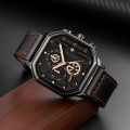 Чоловічий наручний годинник Skmei 1963BKRG Black-Rose-Gold з календарем та секундоміром