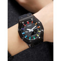 Годинник Skmei 2100BKBK Black-Black спортивний унісекс з подвійним циферблатом та підсвічуванням