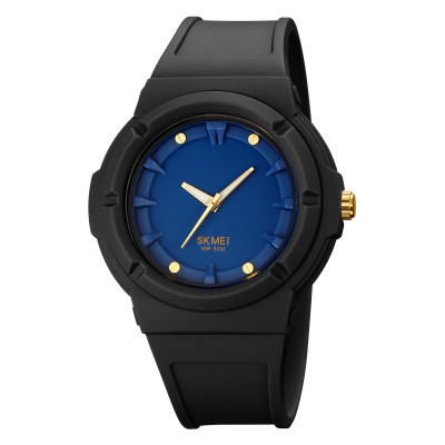 Жіночий годинник Skmei 2011BKBU Black-Blue з синім циферблатом та захистом від води 5 ATM