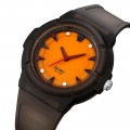Жіночий годинник Skmei 2011BKOG Black-Orange з помаранчевим циферблатом та захистом від води 5 ATM