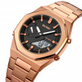 Чоловічий годинник Skmei 1816RGWT Rose Gold-White зі стрілково-електронним циферблатом та підсвічуванням