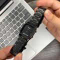 Жіночий годинник Skmei 1220BK Black з комбінованим циферблатом та металевим браслетом